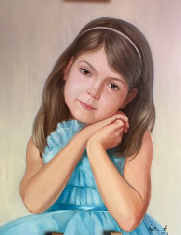 Картина под названием "Елена" - Анастасия Лёва, Подлинное произведение искусства, Масло