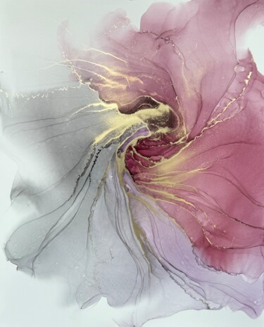 Картина под названием "Elegant in Pastel 2" - Anastasia Matas, Подлинное произведение искусства, Чернила