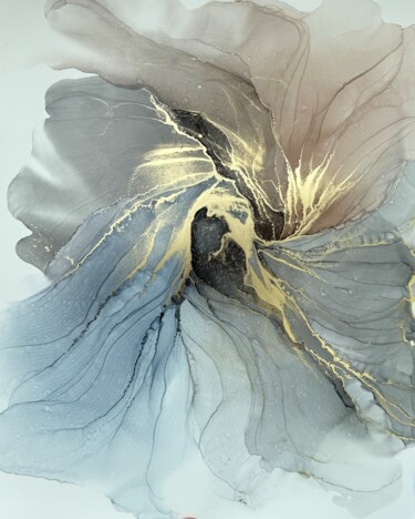 Картина под названием "Elegant in Pastel 3" - Anastasia Matas, Подлинное произведение искусства, Чернила