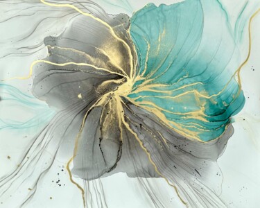 Pintura intitulada "Abstract Flower" por Anastasia Matas, Obras de arte originais, Tinta