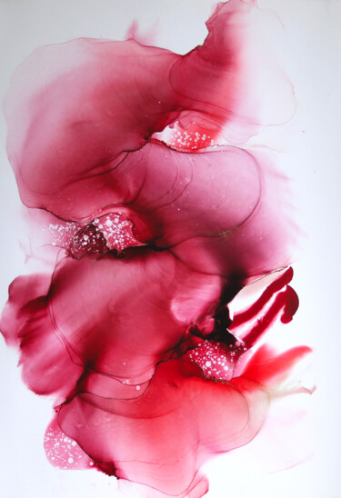 Pintura titulada "Scarlet Anthurium D…" por Anastasia Ozlu, Obra de arte original, Tinta