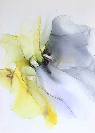 Pittura intitolato "Sunlit Petals" da Anastasia Ozlu, Opera d'arte originale, Inchiostro