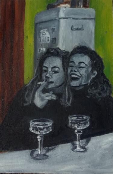 Картина под названием "Вечер" - Анастасия Панкина, Подлинное произведение искусства, Масло