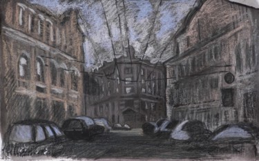 Drawing titled "Москва" by Nastia Poliakova, Original Artwork, Pastel