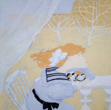 Pintura titulada "Тёплый день" por Anastasia Polynak, Obra de arte original, Acrílico Montado en Bastidor de camilla de made…