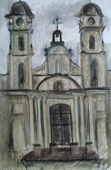 Painting titled "Arch-Cathedral of t…" by Svoboda, Original Artwork, Pastel