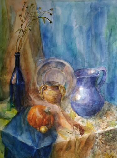 Peinture intitulée "Натюрморт акварелью" par Svoboda, Œuvre d'art originale, Aquarelle
