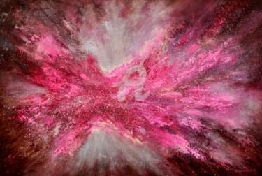 Painting titled ""COSMIC ABSTRACTION…" by Anastasiia Rakovchena, Original Artwork, Oil