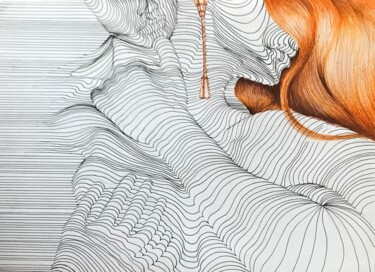 Desenho intitulada "Страсть влюбленных" por Anastasiia Rogova, Obras de arte originais, Marcador