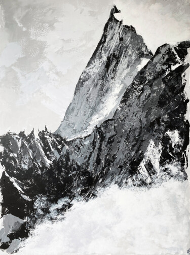 Malerei mit dem Titel "Chamonix" von Anastasia Sabatie, Original-Kunstwerk, Acryl