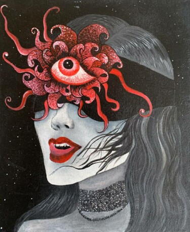 Картина под названием "Одержимость" - Анастасия Шанаурина (Ева Миллер), Подлинное произведение искусства, Акрил