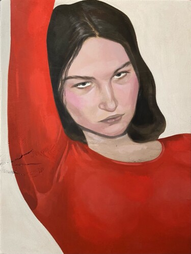 Schilderij getiteld "Tanya" door Anastasia Shchurina, Origineel Kunstwerk, Tempera