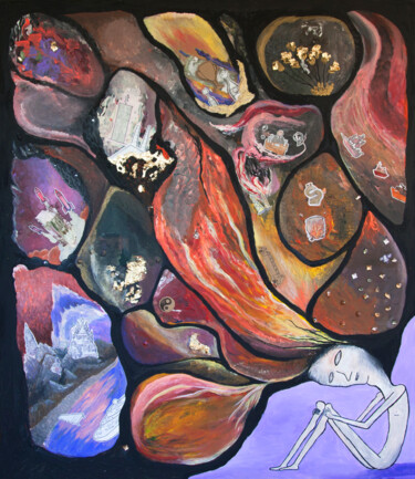 Картина под названием "MANIA OF GREATNESS" - Anastasia Strizhkova, Подлинное произведение искусства, Акрил