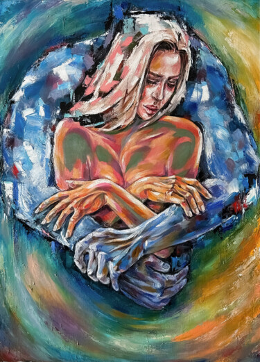 Картина под названием "Games of heart and…" - Анастасия Юрзинова, Подлинное произведение искусства, Масло Установлен на Дере…