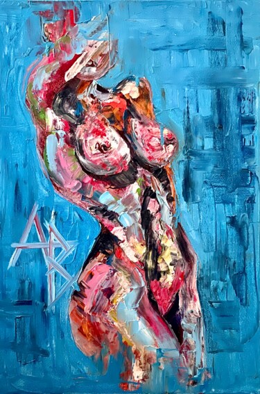 Картина под названием "Oasis" - Anastasia Valter, Подлинное произведение искусства, Масло Установлен на Деревянная рама для…