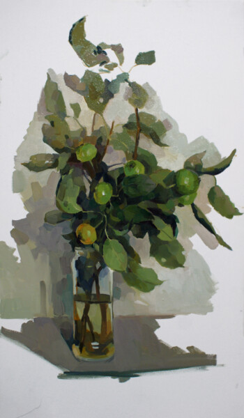 Картина под названием "Apples" - Анастасия Ярошевич, Подлинное произведение искусства, Масло Установлен на Деревянная рама д…