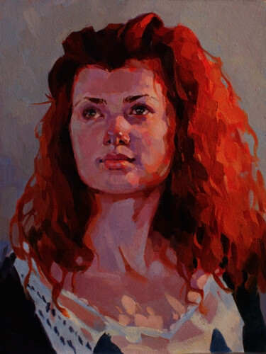 Painting titled "Таня" by Anastasia Yarosevitch, Original Artwork, Oil Mounted on Other rigid panel