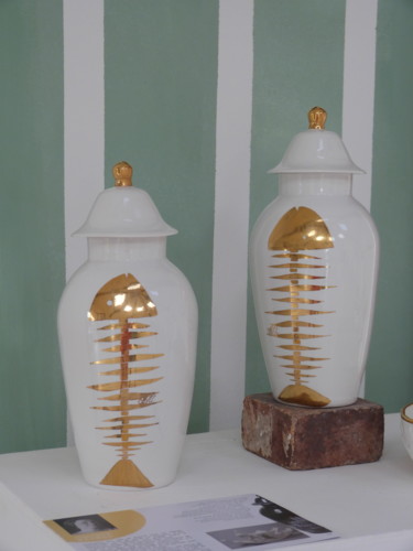 Design intitolato "Paire de vases "les…" da Anastasia Maymou, Opera d'arte originale, Tavola arte