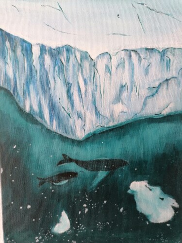 Painting titled "Iceberg" by Anastasiia Beliaeva, Original Artwork, Acrylic