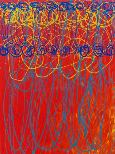 Malarstwo zatytułowany „Celebration” autorstwa Anastasiia Doro, Oryginalna praca, Akryl Zamontowany na Drewniana rama noszy