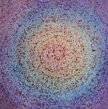 Malerei mit dem Titel "Purple vibration" von Anastasiia Doro, Original-Kunstwerk, Acryl Auf Keilrahmen aus Holz montiert
