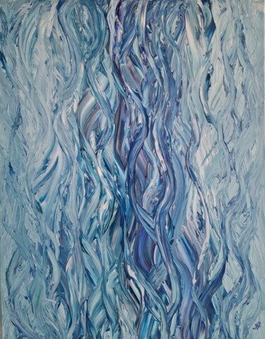 Painting titled "The flow" by Anastasiia Doro, Original Artwork, Acrylic Mounted on Wood Stretcher frame