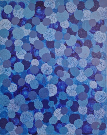 Painting titled "The bubbles" by Anastasiia Doro, Original Artwork, Acrylic Mounted on Wood Stretcher frame