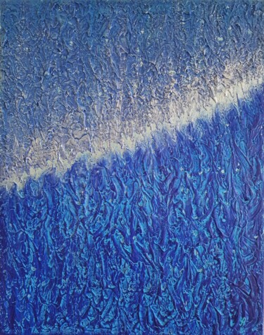 Pintura titulada "Blue passion" por Anastasiia Doro, Obra de arte original, Acrílico Montado en Bastidor de camilla de madera