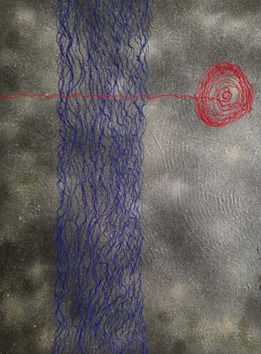 Картина под названием "The Curious Mind" - Anastasiia Doro, Подлинное произведение искусства, Акрил Установлен на Деревянная…
