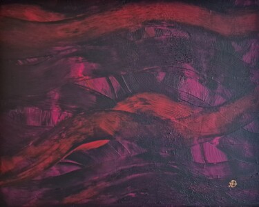 Painting titled "Vibrant Depth" by Anastasiia Doro, Original Artwork, Acrylic Mounted on Wood Stretcher frame