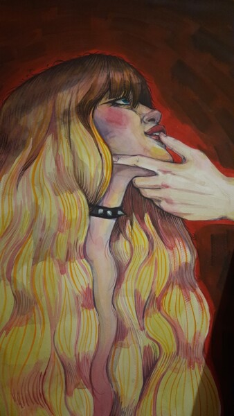 Painting titled "Passion" by Anastasiia Gogol, Original Artwork, Watercolor