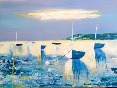 Peinture intitulée "Blue Lagoon" par Asia Gurova, Œuvre d'art originale, Acrylique
