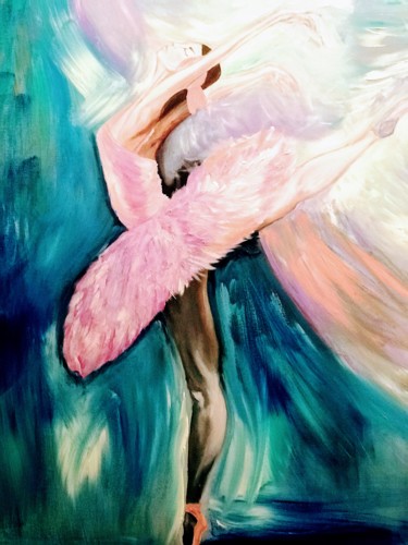 Painting titled "Ballerina" by Asia Gurova, Original Artwork, Acrylic