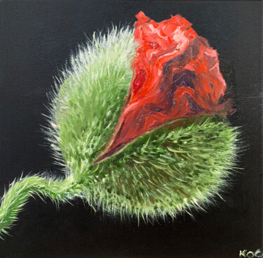 Pittura intitolato "Poppy" da Anastasiia Kos (Androshchuk), Opera d'arte originale, Olio