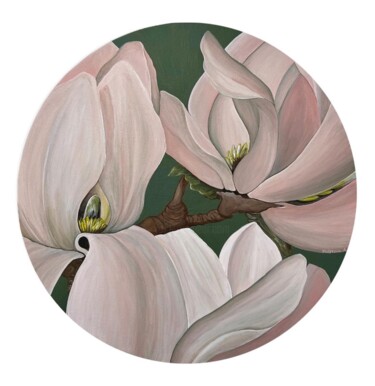 Pittura intitolato "Magnolia" da Anastasiia Nadyrova, Opera d'arte originale, Acrilico
