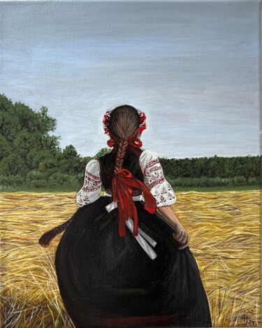 Pintura intitulada "MOTHERLAND IN THE M…" por Anastasiia Nadyrova, Obras de arte originais, Acrílico