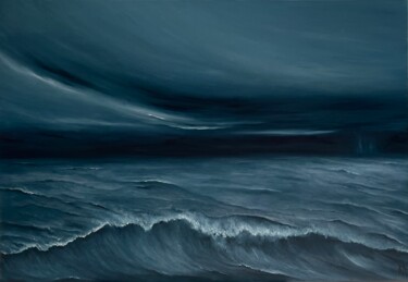 Картина под названием "The Storm" - Anastasiia Novitskaya, Подлинное произведение искусства, Масло Установлен на Деревянная…