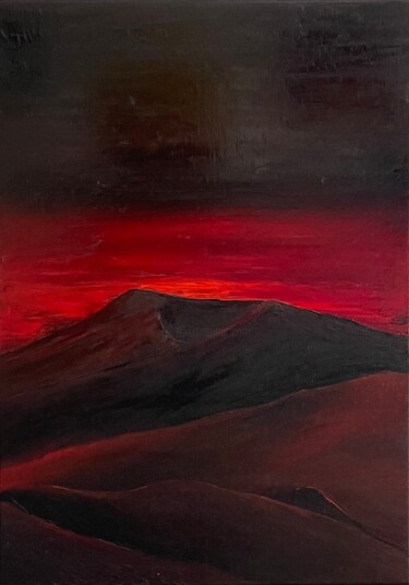 Картина под названием "Last moment of suns…" - Anastasiia Novitskaya, Подлинное произведение искусства, Масло Установлен на…