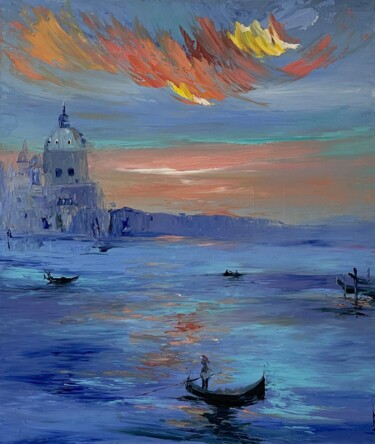 "Venice" başlıklı Tablo Anastasiia Novitskaya tarafından, Orijinal sanat, Petrol Ahşap Sedye çerçevesi üzerine monte edilmiş