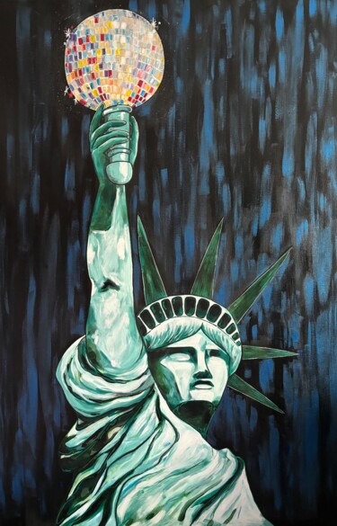 绘画 标题为“Freiheit” 由Anastasiia Schroeder, 原创艺术品, 丙烯 安装在木质担架架上