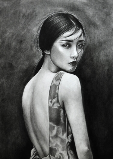 Drawing titled "'Couture''" by Anastasija Terskiha, Original Artwork, Graphite