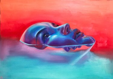 Painting titled "HYPNOSIS" by Anastasija Terskiha, Original Artwork, Oil Mounted on Wood Stretcher frame