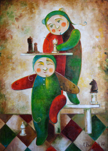 Картина под названием "Исходная позиция" - Anastasiya Balysh, Подлинное произведение искусства, Масло