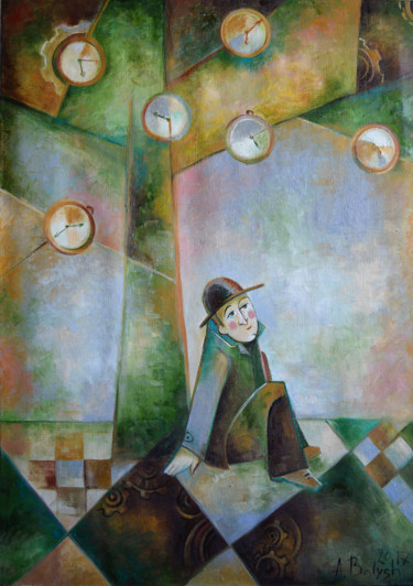 Картина под названием "Отложенный цейтнот" - Anastasiya Balysh, Подлинное произведение искусства, Масло