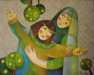 Картина под названием "Спас Рагнеды" - Anastasiya Balysh, Подлинное произведение искусства, Масло