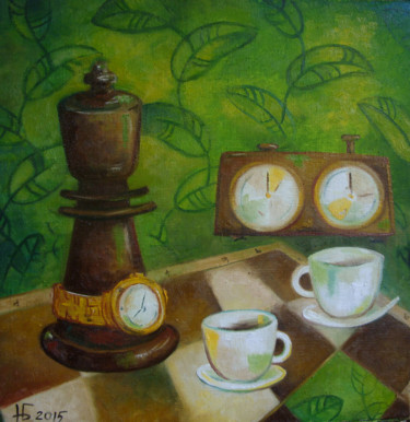 Картина под названием "Завтрак с королем" - Anastasiya Balysh, Подлинное произведение искусства, Масло