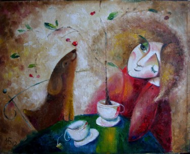 Картина под названием "Когда мы любили виш…" - Anastasiya Balysh, Подлинное произведение искусства, Масло