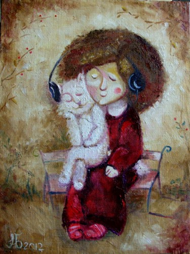 Картина под названием ",Песенка для двоих" - Anastasiya Balysh, Подлинное произведение искусства, Масло