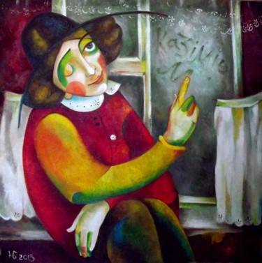 Картина под названием "Поеду к Казимиру" - Anastasiya Balysh, Подлинное произведение искусства, Масло