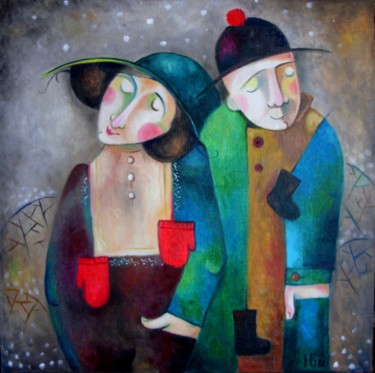Картина под названием "Поменад" - Anastasiya Balysh, Подлинное произведение искусства, Масло